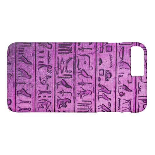 Coques Case-Mate iPhone Hiéroglyphes égyptiens anciens Purple iPhone 7 Plu (Dos (Horizontal))