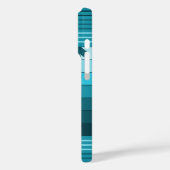 Coques Case-Mate iPhone Hilo Palmiers hawaïens rayés Turquoise (Verso / Gauche)