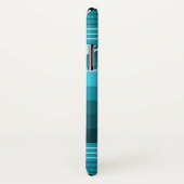 Coques Case-Mate iPhone Hilo Palmiers hawaïens rayés Turquoise (Dos/Droite)