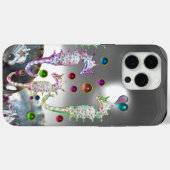 Coques Case-Mate iPhone HIPOCAMPES AMOUREUX, Nacre rose sarcelle bleue (Verso (horizontal))