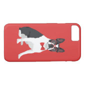 Coques Case-Mate iPhone Hippie Boston Terrier avec les verres et la (Dos (Horizontal))
