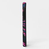 Coques Case-Mate iPhone Hippie 'delica Funk rose bleu monogramme (Dos/Gauche)