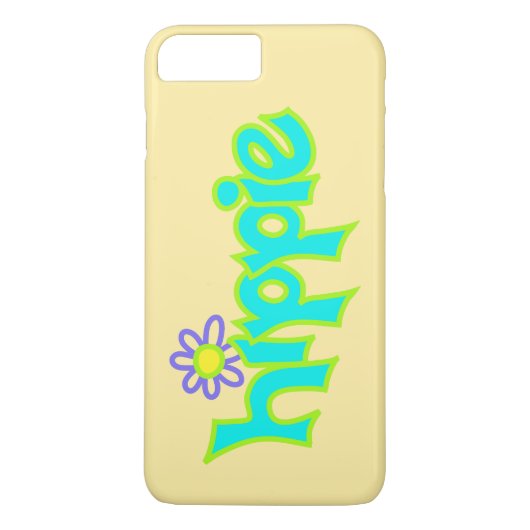 Coques Case-Mate iPhone Hippie Graphie Turquoise Lime Green Word Art (Dos)
