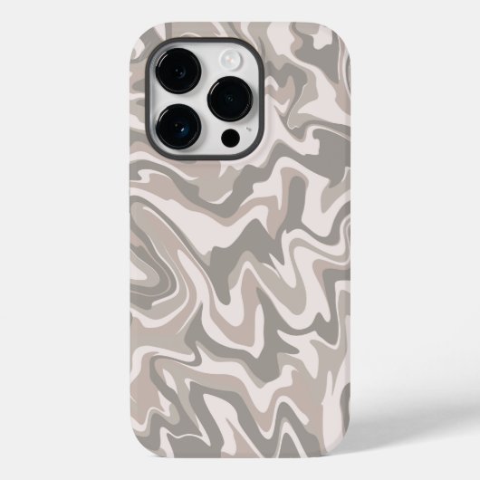 Coques Case-Mate iPhone Hippie les années 70 Gris Marbre Liquide Swirl Boh (Verso)