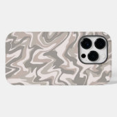 Coques Case-Mate iPhone Hippie les années 70 Gris Marbre Liquide Swirl Boh (Verso (horizontal))
