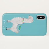 Coques Case-Mate iPhone hippie moderne mignon de lamas d'aquarelle (Dos (Horizontal))
