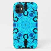 Coques Case-Mate iPhone Hippie psychédélique bleu et noir (Dos)