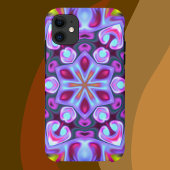 Coques Case-Mate iPhone Hippie psychédélique bleu rose et jaune