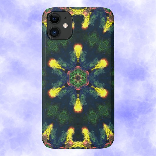Coques Case-Mate iPhone Hippie psychédélique jaune bleu et vert