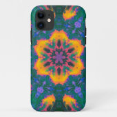 Coques Case-Mate iPhone Hippie psychédélique orange et violet (Dos)