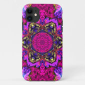 Coques Case-Mate iPhone Hippie psychédélique rose jaune et orange (Dos)