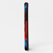 Coques Case-Mate iPhone Hippie psychédélique rouge et bleu (Dos/Gauche)