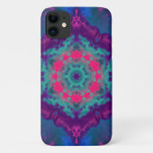 Coques Case-Mate iPhone Hippie psychédélique violet, bleu et rose (Dos)