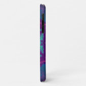 Coques Case-Mate iPhone Hippie psychédélique violet, bleu et rose (Dos/Gauche)