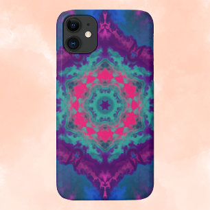 Case-Mate iPhone Case Hippie psychédélique violet, bleu et rose