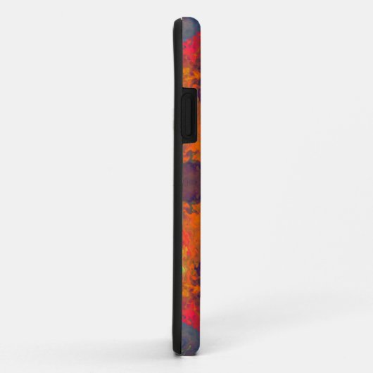 Coques Case-Mate iPhone Hippie psychédélique violet orange et vert (Dos/Droite)