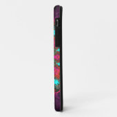Coques Case-Mate iPhone Hippie psychédélique violet rose et Turquoise (Dos/Gauche)