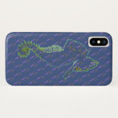Coques Case-Mate iPhone Hippocampe art, Hippocampes iPhone X, à peine là (Dos (Horizontal))