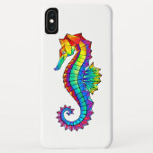 Coques Case-Mate iPhone Hippocampe polygonal arc-en-ciel (Dos)