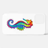 Coques Case-Mate iPhone Hippocampe polygonal arc-en-ciel (Verso (horizontal))