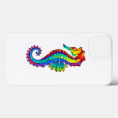 Coques Case-Mate iPhone Hippocampe polygonal arc-en-ciel (Verso (horizontal))