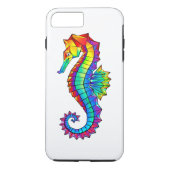 Coques Case-Mate iPhone Hippocampe polygonal arc-en-ciel (Dos)