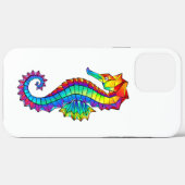 Coques Case-Mate iPhone Hippocampe polygonal arc-en-ciel (Verso (horizontal))