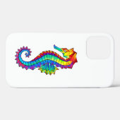 Coques Case-Mate iPhone Hippocampe polygonal arc-en-ciel (Verso (horizontal))