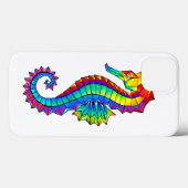 Coques Case-Mate iPhone Hippocampe polygonal arc-en-ciel (Verso (horizontal))