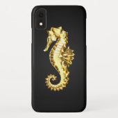 Coques Case-Mate iPhone Hippocampe Polygonal Or (Dos)