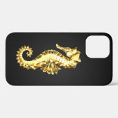 Coques Case-Mate iPhone Hippocampe Polygonal Or (Verso (horizontal))