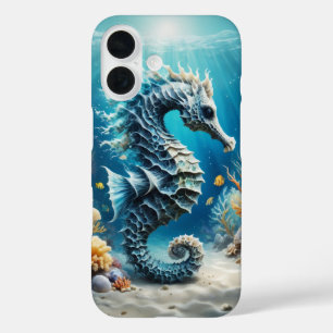 Coques iPhone 16 Hippocampe sous l'eau