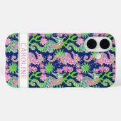 Coques Case-Mate iPhone Hippocampes à l'aquarelle Monogrammées (Verso (horizontal))