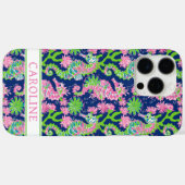 Coques Case-Mate iPhone Hippocampes à l'aquarelle Monogrammées (Verso (horizontal))
