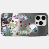 Coques Case-Mate iPhone HIPPOCAMPES AMOUREUX, PINK TEAL BLEU Nacre (Verso (horizontal))