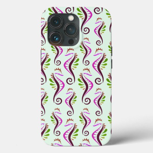 Coques Case-Mate iPhone Hippocampes Motif Sans Couture (Verso)
