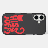 Coques Case-Mate iPhone "Hiss Off – Conception de typographie de chat" (Verso (horizontal))
