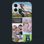 Coques iPhone 16 Plus Histoires de famille personnalisées Collage photo<br><div class="desc">Personnalisez cette étui téléphonique pour maman avec sa photo préférée. Remplissez le collage photo qu'elle peut regarder chaque jour. Incluez des photos des enfants,  des animaux de compagnie,  de l'épouse,  de toute la famille. Bloc de tableau de bord avec texte personnalisable "We love you mommy"</div>