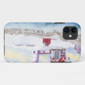 Coques Case-Mate iPhone hiver à Nubble LIghthouse dans le Maine (Dos (Horizontal))