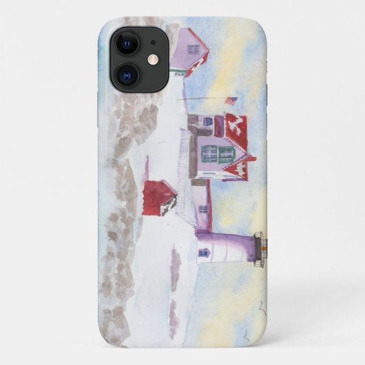 Coques Case-Mate iPhone hiver à Nubble LIghthouse dans le Maine Coque-Mate (Dos)