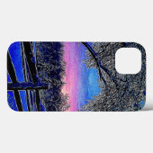 Coques Case-Mate iPhone hiver arbres impressionnisme soleil paysage (Verso (horizontal))