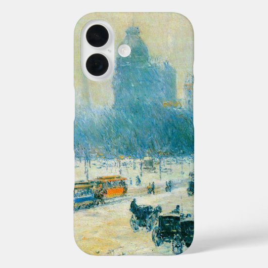 Coques Case-Mate iPhone Hiver en Union Carré par Frederick Childe Hassam (Verso)