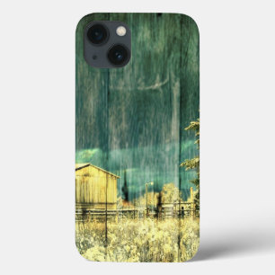 Etui iPhone Case-Mate hiver rustique à feuillage persistant vieux cabine