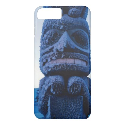 Coques Case-Mate iPhone Hiver sculpté Totem de l'Alaska Pole Photo Conçu (Dos)