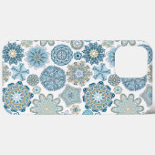 Coques Case-Mate iPhone Hiver Turquoise Turquoise bleu Mandala Art Motif (Verso (horizontal))