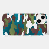 Coques Case-Mate iPhone Hiver Urban Camo Blanc Brown Turquoise (Verso (horizontal))
