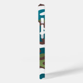 Coques Case-Mate iPhone Hiver Urban Camo Blanc Brown Turquoise (Verso / Gauche)