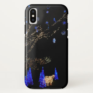 Etui iPhone Case-Mate Hiver Wonderland Lumières Bleu et blanc Vacances