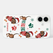 COQUES Case-Mate iPhone HO-HO DACHSHUND NOËL (Verso (horizontal))