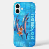 Coques Case-Mate iPhone HO’OMAU Hawaiian Dolphins Collage primitif Coque-M (Verso)